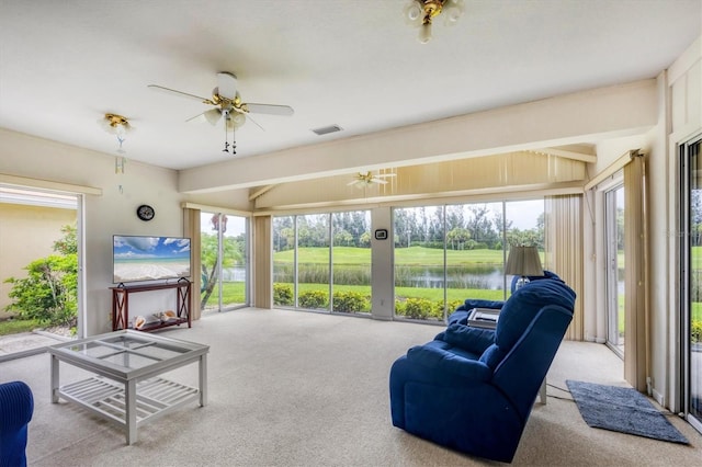 1429 Turnberry Dr, Venice, FL 34292 - living area featuring carpet floors and plenty of natural light