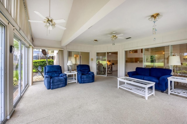 1429 Turnberry Dr, Venice, FL 34292 - sunroom featuring ceiling fan and outdoor lounge area