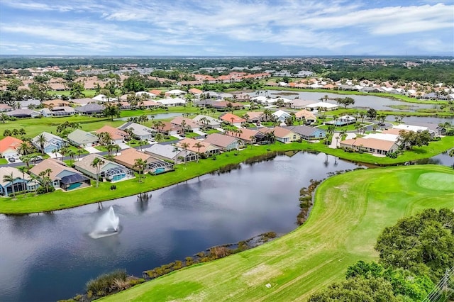 1429 Turnberry Dr, Venice, FL 34292 - aerial perspective of suburban area with a large body of water and a golf course