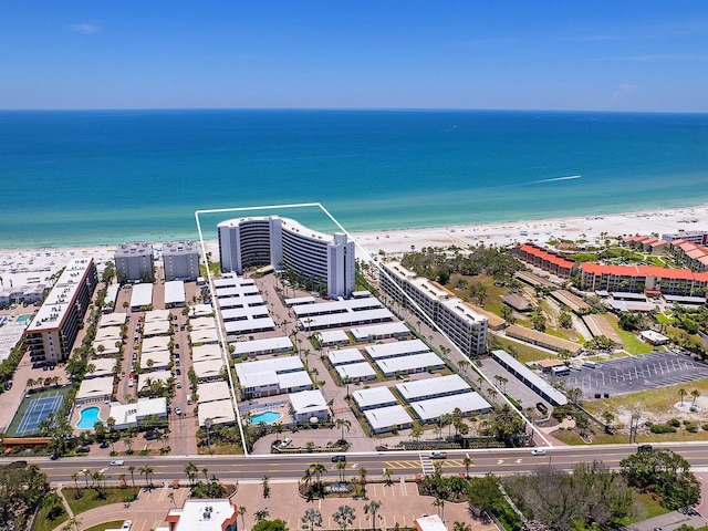 6300 Midnight Pass Rd Unit 809, Sarasota, FL 34242 - aerial view of waterfront with a beach