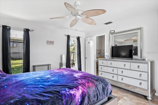 18671 Macgill Ave, Port Charlotte, FL 33948 - bedroom with a ceiling fan