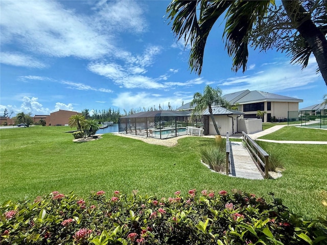 1335 Rock Dove Ct Unit 111, Punta Gorda, FL 33950 - view of community with a pool and a yard