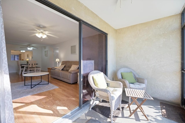 752 White Pine Tree Rd Unit 108, Venice, FL 34285 - balcony featuring a ceiling fan