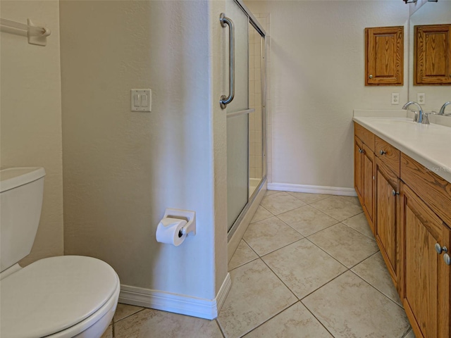 800 San Lino Cir Unit 813, Venice, FL 34292 - bathroom with a stall shower, vanity, and tile patterned floors