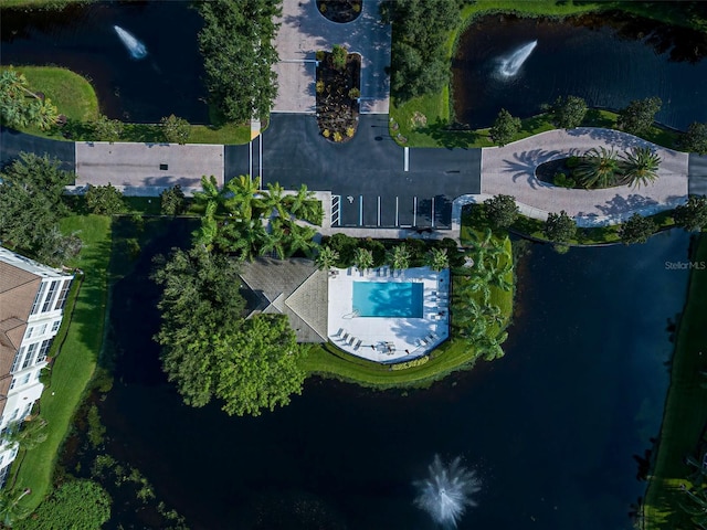 800 San Lino Cir Unit 813, Venice, FL 34292 - drone / aerial view of a pool and a large body of water