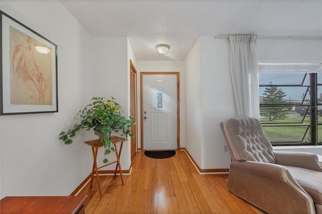 12001 Daroco Ln, North Port, FL 34287 - entrance foyer featuring light wood-style flooring and baseboards
