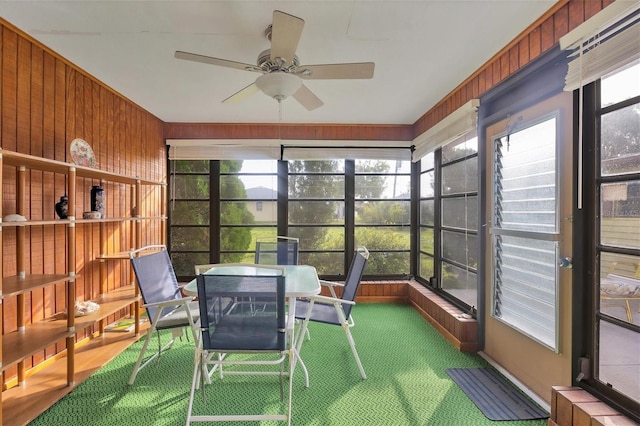12001 Daroco Ln, North Port, FL 34287 - sunroom with a ceiling fan and outdoor dining space