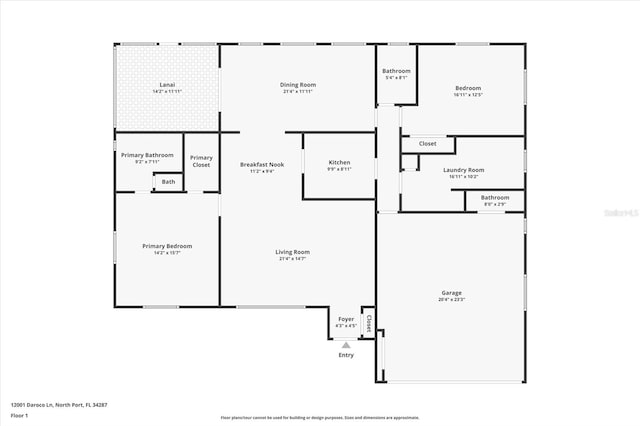12001 Daroco Ln, North Port, FL 34287 - view of home floor plan