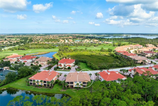114 Bella Vista Ter Unit 6C, Nokomis, FL 34275 - aerial perspective of suburban area featuring a nearby body of water and a golf club