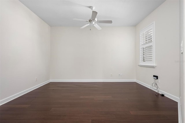 114 Bella Vista Ter Unit 6C, Nokomis, FL 34275 - spare room with a ceiling fan and dark wood-style floors