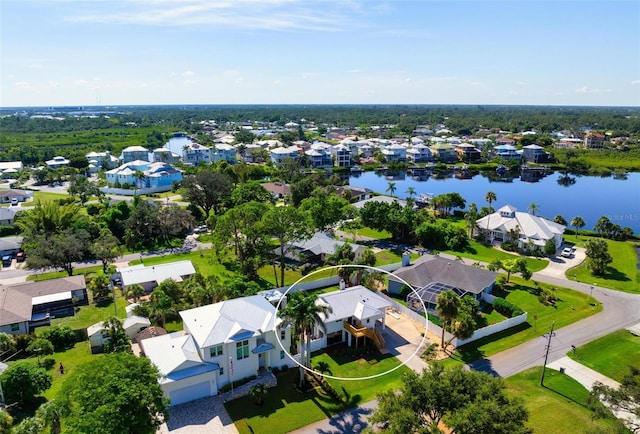 812 Garland Ave, Nokomis, FL 34275 - aerial view of residential area featuring a nearby body of water