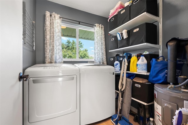 812 Garland Ave, Nokomis, FL 34275 - washroom with independent washer and dryer and electric water heater