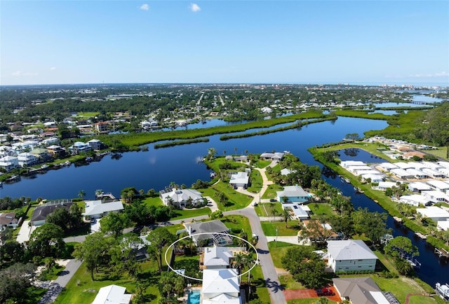 812 Garland Ave, Nokomis, FL 34275 - aerial perspective of suburban area with a large body of water