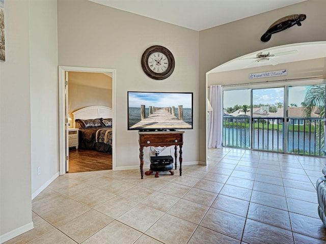 903 Addington Ct Unit 203, Venice, FL 34293 - spare room featuring light tile patterned floors and a ceiling fan