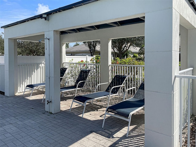 903 Addington Ct Unit 203, Venice, FL 34293 - view of patio with a gazebo