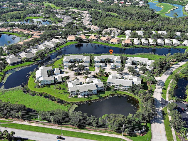903 Addington Ct Unit 203, Venice, FL 34293 - aerial view of residential area featuring a large body of water