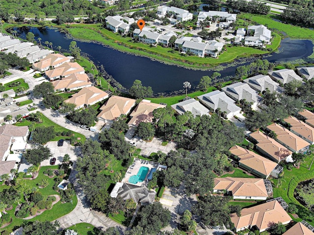 903 Addington Ct Unit 203, Venice, FL 34293 - aerial overview of property's location featuring nearby suburban area and a large body of water
