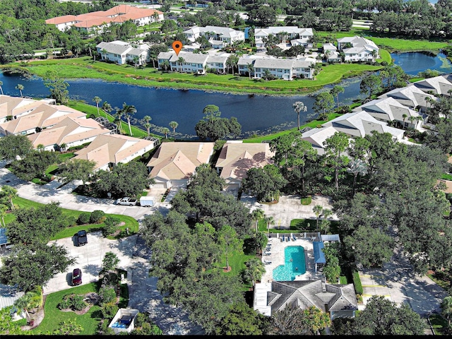 903 Addington Ct Unit 203, Venice, FL 34293 - aerial view of property's location with nearby suburban area and a nearby body of water