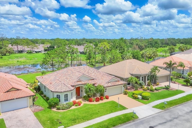 2471 Silver Palm Rd, North Port, FL 34288 - aerial perspective of suburban area with a large body of water