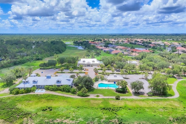 2471 Silver Palm Rd, North Port, FL 34288 - aerial perspective of suburban area with a pool area and a large body of water