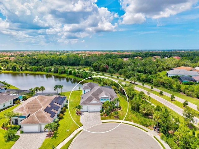 12301 Auburndale Ct, Venice, FL 34293 - aerial view of residential area featuring a nearby body of water and a tree filled landscape