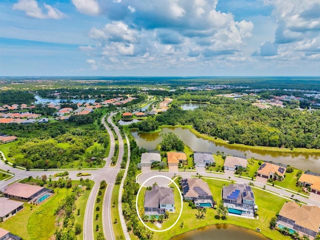 12301 Auburndale Ct, Venice, FL 34293 - aerial perspective of suburban area featuring a nearby body of water