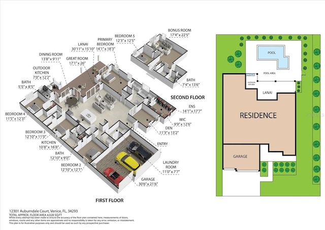 12301 Auburndale Ct, Venice, FL 34293 - view of home floor plan