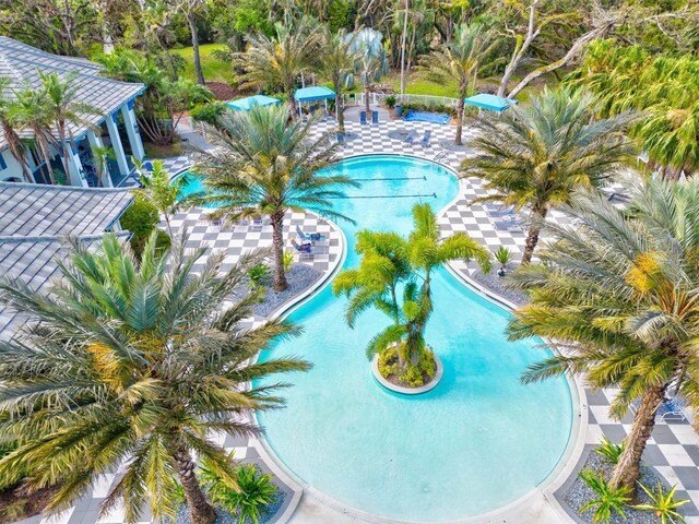 12301 Auburndale Ct, Venice, FL 34293 - community pool featuring a patio