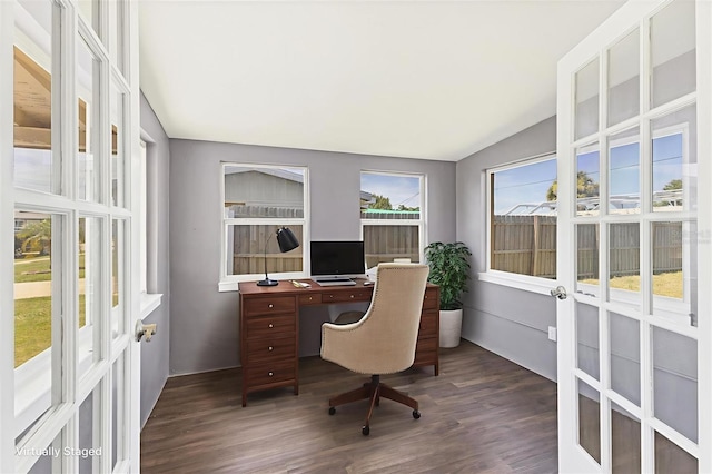 210 Duxbury Ave, Port Charlotte, FL 33952 - office featuring wood finished floors and lofted ceiling