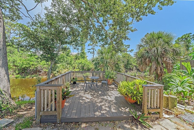 10341 Greenway Ave, Englewood, FL 34224 - view of wooden deck