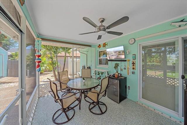 10341 Greenway Ave, Englewood, FL 34224 - sunroom / solarium with ceiling fan