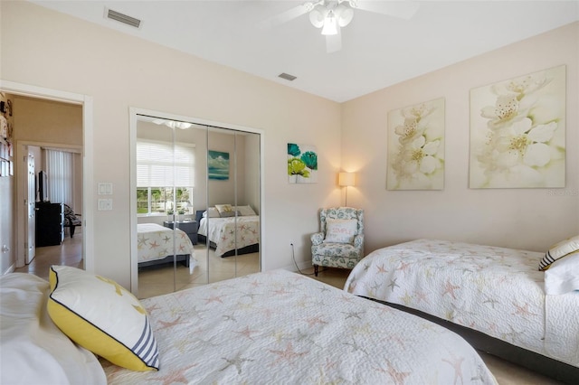 5001 Almar Dr, Punta Gorda, FL 33950 - bedroom with a closet and ceiling fan
