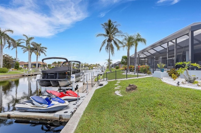 5001 Almar Dr, Punta Gorda, FL 33950 - dock area featuring boat lift and a water view
