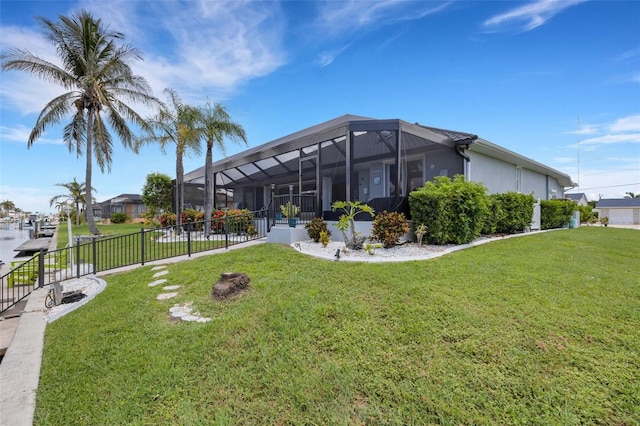 5001 Almar Dr, Punta Gorda, FL 33950 - rear view of house with a lanai