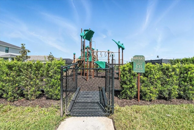 18525 Midsummer Pl, Venice, FL 34293 - communal playground with a gate
