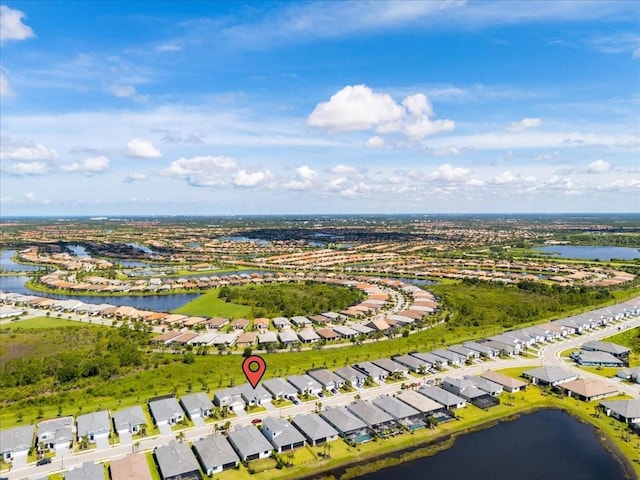 18525 Midsummer Pl, Venice, FL 34293 - aerial view of residential area with a nearby body of water