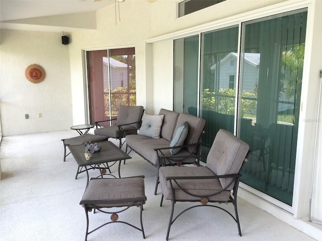 15140 Lyneburg Ave, Port Charlotte, FL 33981 - view of patio featuring a ceiling fan