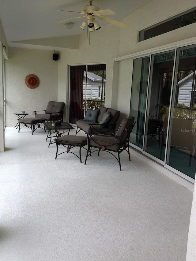 15140 Lyneburg Ave, Port Charlotte, FL 33981 - view of patio / terrace featuring ceiling fan