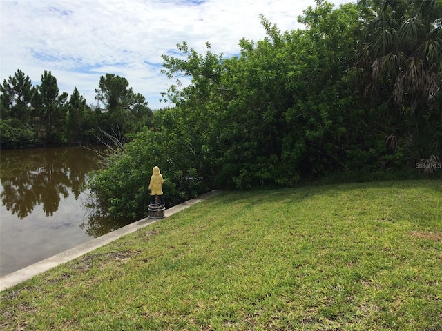 15140 Lyneburg Ave, Port Charlotte, FL 33981 - view of green lawn featuring a water view