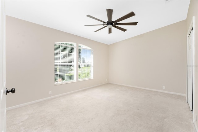 2631 S Cranberry Blvd, North Port, FL 34286 - unfurnished bedroom featuring light colored carpet, a closet, and a ceiling fan