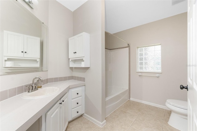 2631 S Cranberry Blvd, North Port, FL 34286 - full bathroom featuring vanity, tub / shower combination, and tile patterned flooring