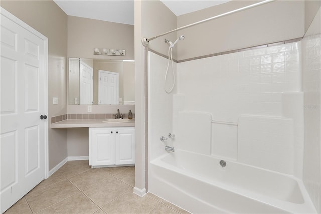 2631 S Cranberry Blvd, North Port, FL 34286 - full bathroom featuring tile patterned floors, washtub / shower combination, and vanity