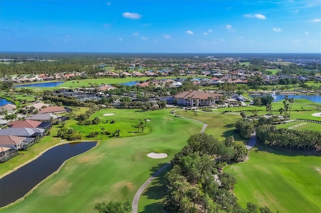 4841 Whispering Oaks Dr, North Port, FL 34287 - aerial perspective of suburban area featuring a golf club and a large body of water