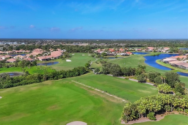 4841 Whispering Oaks Dr, North Port, FL 34287 - aerial perspective of suburban area featuring a golf course and a large body of water