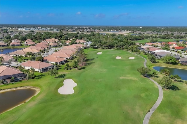 4841 Whispering Oaks Dr, North Port, FL 34287 - aerial perspective of suburban area with a nearby body of water and a local golf course