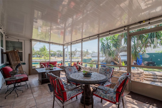 view of sunroom / solarium