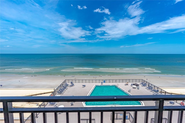 water view featuring a beach view