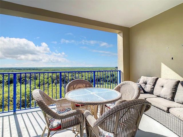 balcony featuring outdoor lounge area