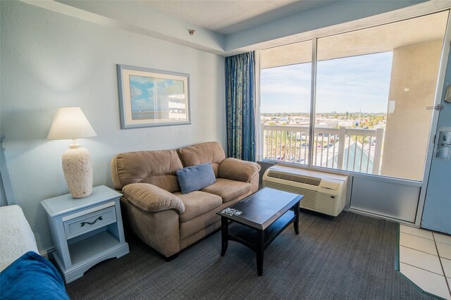 2700 N Atlantic Ave Unit 517, Daytona Beach, FL 32118 - living area featuring an AC wall unit