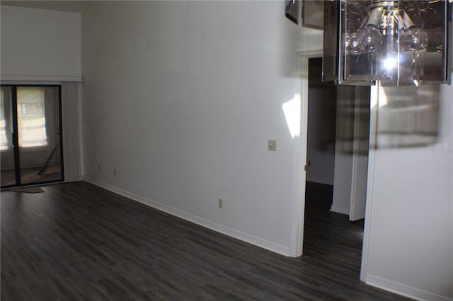 interior space featuring dark wood-type flooring